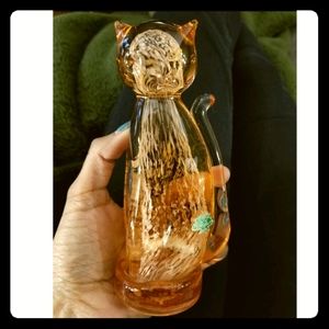 Vintage Accents - Glass Cat Figurine Vintage Accents - Glass Cat Figurine